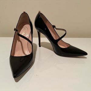 SJP Black Patent Leather Pumps Made In Italy